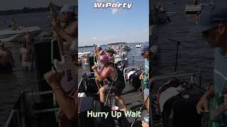 Hurry up Wait sings at Shawano Lake Barge Party [upl. by Drarrej812]