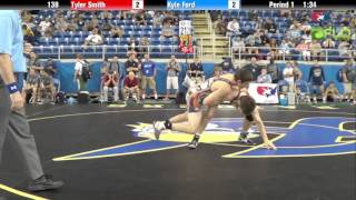 Junior 138  Tyler Smith Pennsylvania vs Kyle Ford Arizona [upl. by Melosa]