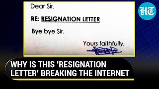 Bye Bye Viral resignation letter with nine alphabets is breaking the Internet [upl. by Nare123]