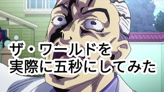 【ネタ動画】ザ・ワールドを実際に約五秒にしてみた [upl. by Barbarese583]