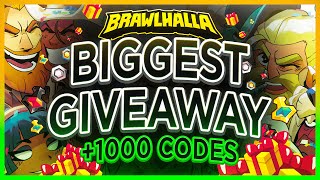 Brawlhallas BIGGEST Code Giveaway 1000 [upl. by Eniamor]