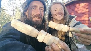 Easy to make birch bark knife sheathcover [upl. by Eunice]