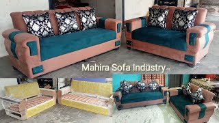 3 seater  2 seater premium sofa designsofa banana ka tarika How to make sofa [upl. by Alegnaed127]