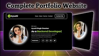 How To Create A Personal Portfolio Website Using HTML CSS amp JavaScript  Portfolio Website [upl. by Jerrol]