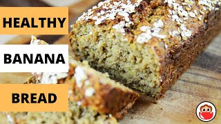 Oatmeal Banana Bread Healthy I Perfectly Moist Oat Flour Banana Bread Recipe I RisingYeast [upl. by Cross938]