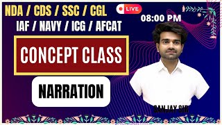 03 narration  direct indirect speech  English Concept Class  English Grammar sanjay sir [upl. by Mildred604]