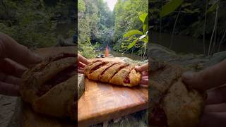 Sucuklu Rulo Sarma Pizza 🍕 Cooking Italian Stromboli roll pizza [upl. by Sansen]