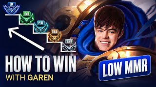 How to CLIMB OUT of LOW MMR using GAREN  Season 14 Garen Guide [upl. by Yralih]