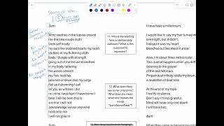 Analyzing Syntax enjambment in “HalfHanged Mary”  3AM Section independent practice [upl. by Nithsa]