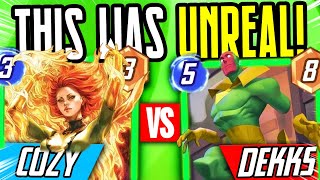 Dekkster vs Cozys Massive Hawk  Marvel Snap Conquest vs cozysnap [upl. by Nairolf907]