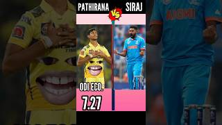 Matheesha Pathirana Vs Mohammad Siraj  Comparison siraj [upl. by Ellenehs]