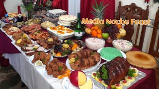 Filipino Media Noche FeastMy Familys Traditional Filipino New Years Eve Feast [upl. by Xavier]