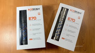 Acebeam E70 เปรียบเทียบ อลูมินั่มอัลลอย vs สเตนเลสสตีล น่าจะเป็นไฟฉายที่ออกแบบมาได้สวยที่สุดของปี [upl. by Annayad121]