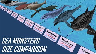 Sea Monsters Size Comparison [upl. by Brandt]