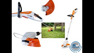 Stihl FSA 4512 011 5700 Motorsense Sense Messer Wechseln Einbau Trimmer Rasentrimmer [upl. by Onitram]