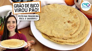 TRANSFORME GRÃO DE BICO EM UM PÃO SAUDÁVE NA FRIGIDEIRA SEM GLÚTEN E VEGANO [upl. by Ruben]