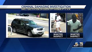 Cincinnati police investigating criminal damaging incident at gas station [upl. by Aseneg]