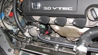 How to replace alternator on V6 30 Honda Accord and Acura 19982002 J Series DIY [upl. by Jordon675]