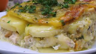 Gratin Poulet et Pommes de Terre au Cheddar avec ARLA DANO [upl. by Nanci]