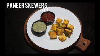 Paneer skewers  simple easy paneer recipe  paneer recipe in cast iron grill pan  Spice Labs [upl. by Etteniotnna725]