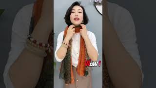 How to wear a scarf How to tie a scarf  Trending Scarf Styles Ep2251023 scarf tieatie scarftie [upl. by Dolli]