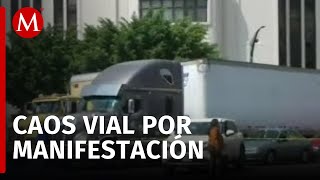 Tránsito en CdMx se ve afectado por protesta indígenas piden seguridad en Oaxaca [upl. by Quincy]