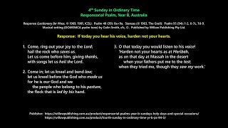 4th Sunday in Ordinary Time Responsorial Psalm Year B Colin Smith [upl. by Penney]