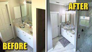 Complete Master Bathroom Remodel Time Lapse DIY Start to Finish [upl. by Tony410]