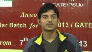 Vikas Ahlawat  Civil Engineering AIR 1 GATE 2013 Toppers Interview IES MASTER Student [upl. by Mayce]