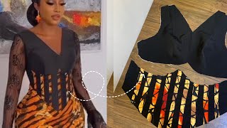 How to Sew this Stylish Under bust Corset Dress with a Basque Waistline Beginners Tutorial DIYs [upl. by Ydnys]