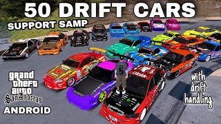 GTA SA MODPACK DRIFT ANDROID  50 DRIFT CARS [upl. by Florance]