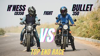 Royal Enfield Bullet350 Vs Honda Hness CB350 Long Race  Amazing Results  Ksc vlogs [upl. by Olnek191]