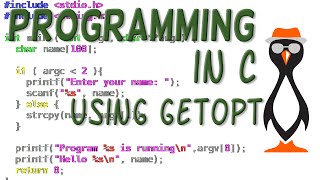 Using Options and getopt in C programming on the Raspberry Pi [upl. by Einnaffit]