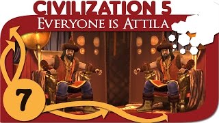 Civilization 5 Everyone is Attila  Ep 7  Final Blitz [upl. by Rabbaj]