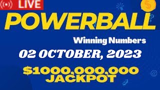 Powerball Lottery Results amp Winning Numbers  Today Live Drawings Oct 02 2023  Jackpot Odds [upl. by Marcus859]