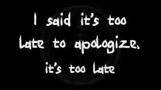 Timbaland  Apologize ft OneRepublic Lyrics [upl. by Yra]