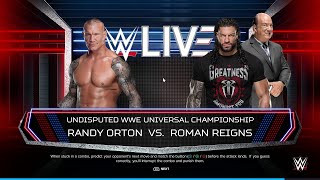 WWE 2K24 FULL MATCH — Randy Orton Vs Roman Reigns — WWE Title Match [upl. by Siuqaj]