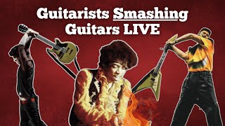 Famous Guitarists Smashing Guitars [upl. by Storer138]