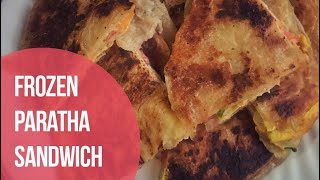 Frozen Paratha Sandwich  Pizza Paratha  Stuffed Paratha [upl. by Horbal]