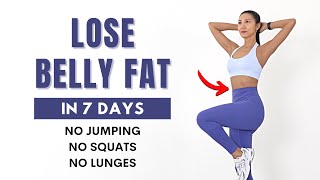 LOSE BELLY FAT in 7 Days🔥 40min Belly Fat Loss Workout  All Standing Workout Knee Friendly [upl. by Ralyks308]