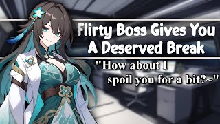 ASMR Flirty Boss Gives You A Deserved Break F4A Soft Dom Mommy Sleep Aid Wholesome [upl. by Nomit262]