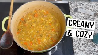 Yellow Split Pea Soup Easy PlantBased Recipe [upl. by Blankenship615]