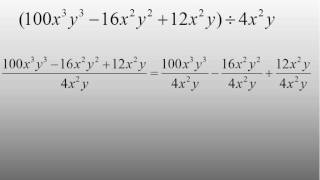 Dividing Polynomials by Monomials Simplifying Math [upl. by Oimetra]