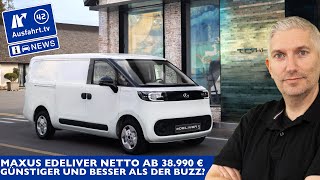 Maxus eDeliver 5 besser als der ID Buzz Der Preis ist heiss Netto ab 38990 €  Ausfahrt TV News [upl. by Jeralee]