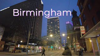 Birmingham evening walk part 2  Broad Street  Brindley place  Town and City walks [upl. by Alahcim755]