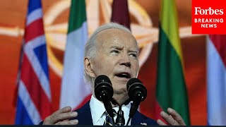 JUST IN President Biden Delivers Impassioned Speech At 2024 NATO Summit Touts Alliances Growth [upl. by Anitak]