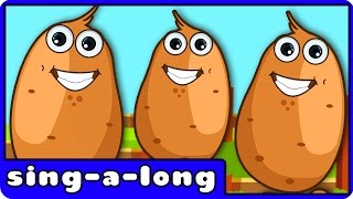 Potato Song  Nursery Rhyme  With Lyrics by HooplaKidz SingALong [upl. by Llerdnad]