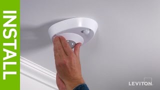 How to Install the LED Ceiling Occupancy Sensor Lampholder  Leviton [upl. by Eirroc]