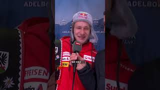 Alles im Griff bei «Odi» – ausser beim Jubel und der Party nach dem AdelbodenSieg 😇🥳  SRF Sport [upl. by Notkcorb]