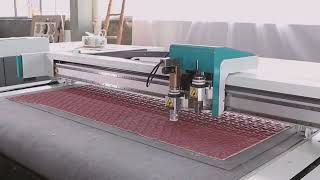 AOL leather seat covers knife cutting machine [upl. by Dnalyag]